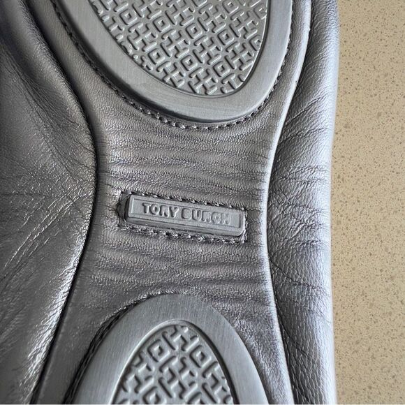 Tory Burch Minnie Travel Black Leather Ballet Flats Size 6 - Picture 8 of 9